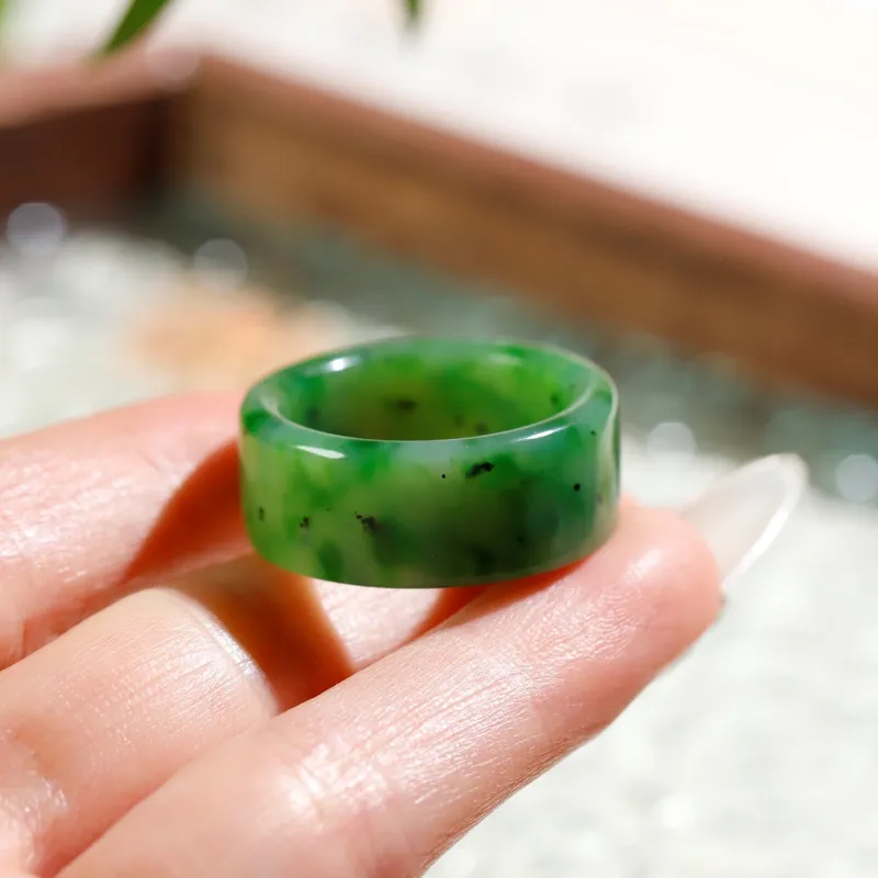 Jade Charm Yao Hetian Jade Rings Jasper Unisex-4