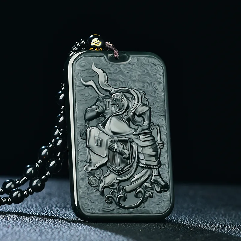 Jade Charm Yao Hetian Jade Necklaces Green Jade Men's-4