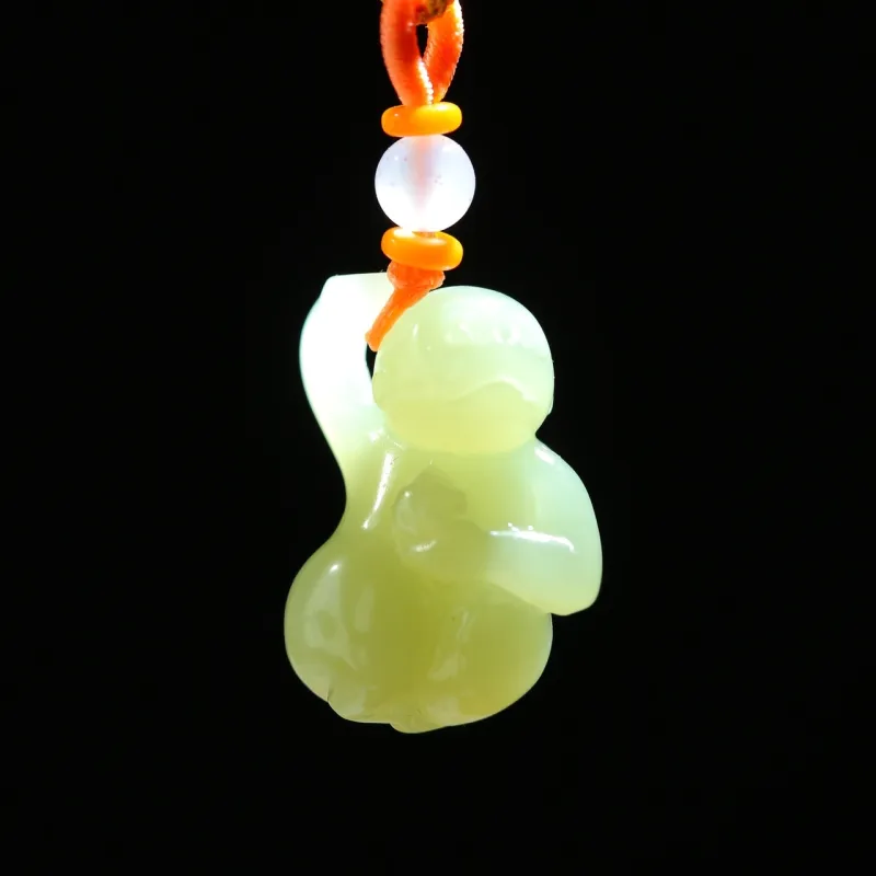 Jade Charm Yao Hetian Jade Necklaces White Jade/Pale Greenish White Jade Unisex-6