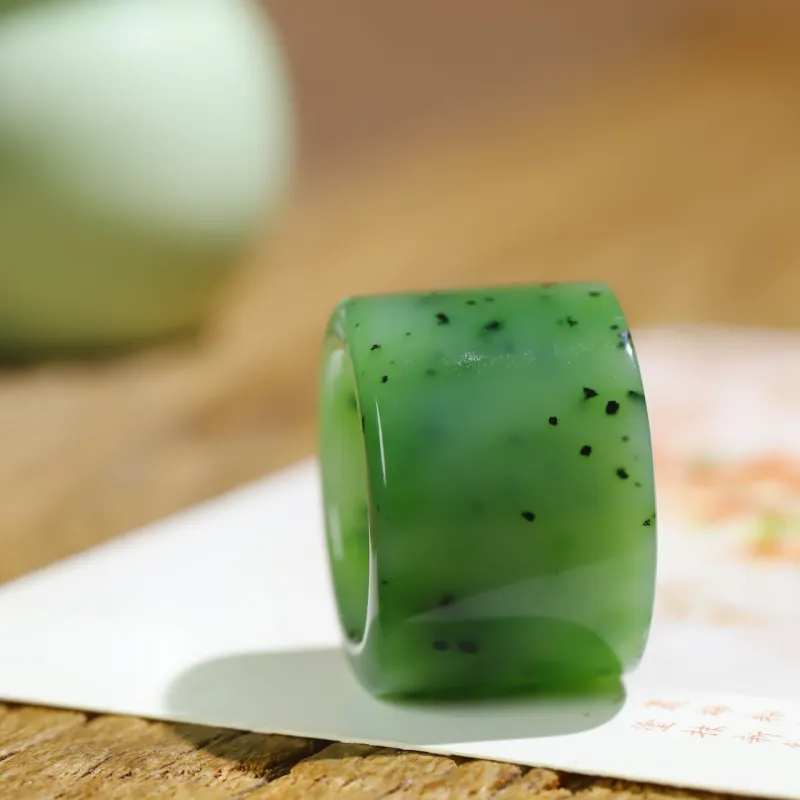 Jade Charm Yao Hetian Jade Premium Ring Jasper Unisex-4