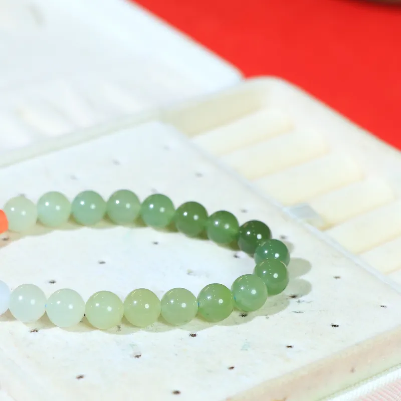 Jade Charm Yao Hetian Jade Bracelets White Jade/Pale Greenish White Jade Unisex-5