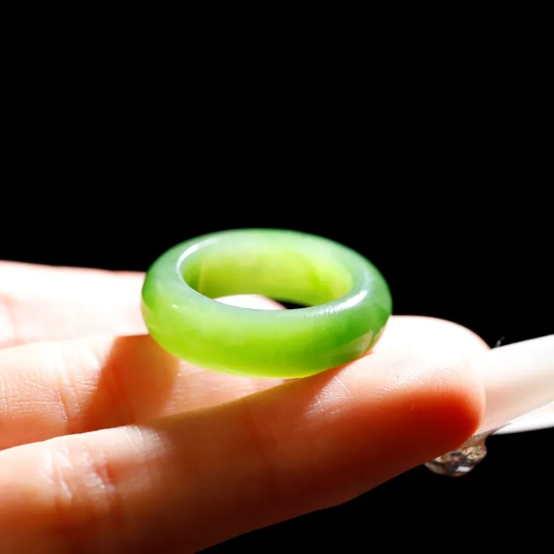 Jade Charm Yao Hetian Jade Rings Jasper Unisex-5