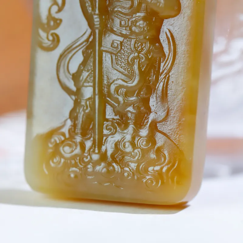 Jade Charm Yao Hetian Jade Pendant Matching White Jade/Pale Greenish White Jade Men's-3