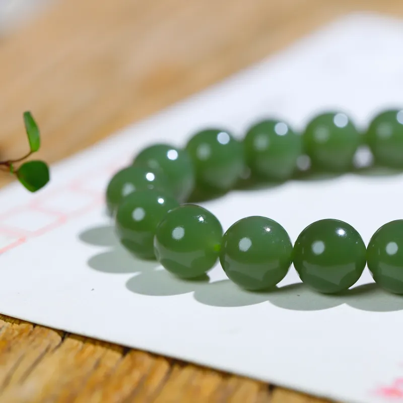 Jade Charm Yao Hetian Jade Bracelets Green Jade Unisex-1