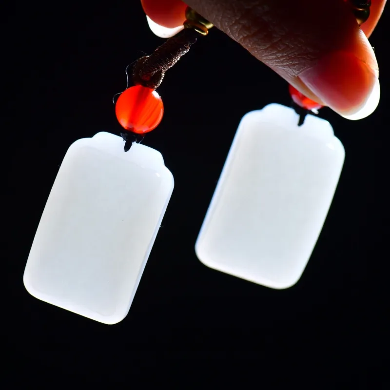 Jade Charm Yao Hetian Jade Pendants White Jade/Pale Greenish White Jade Unisex-4
