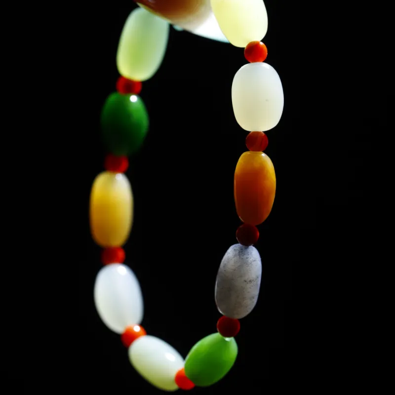 Jade Charm Yao Hetian Jade Bracelets White Jade/Pale Greenish White Jade Unisex-5