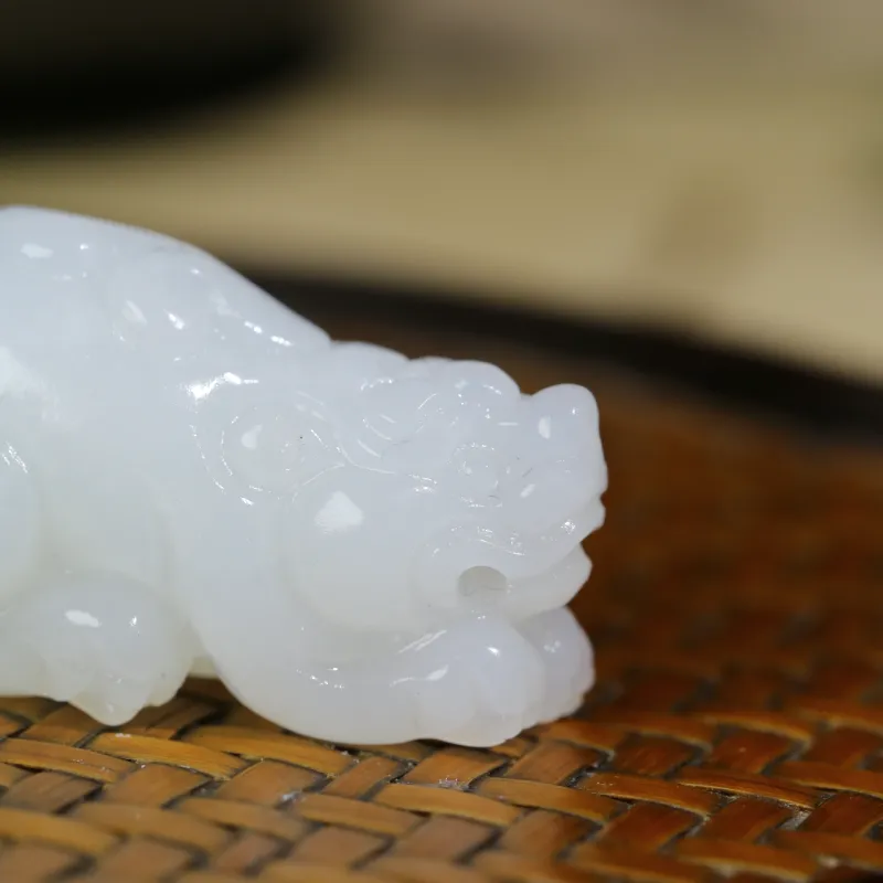 Jade Charm Yao Hetian Jade Pendants White Jade Unisex-2