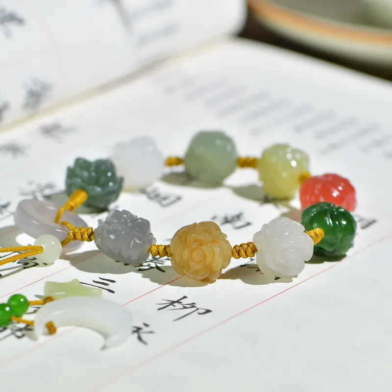 Jade Charm Yao Hetian Jade Bracelets White Jade/Pale Greenish White Jade Women's-3