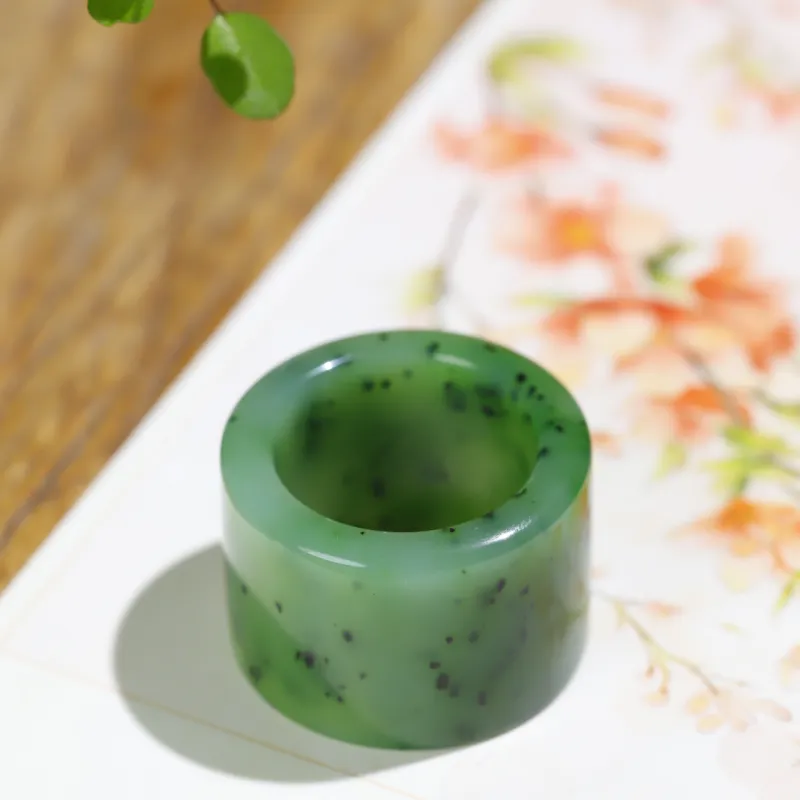 Jade Charm Yao Hetian Jade Premium Ring Jasper Unisex-2