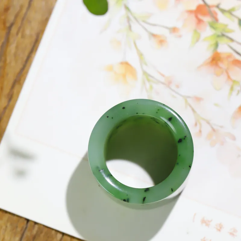 Jade Charm Yao Hetian Jade Premium Ring Jasper Unisex-6