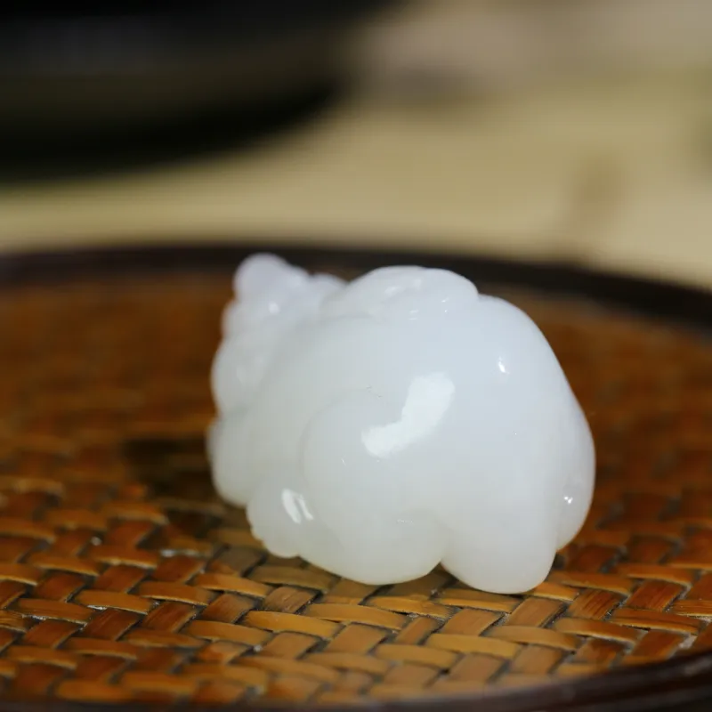 Jade Charm Yao Hetian Jade Pendants White Jade Unisex-3