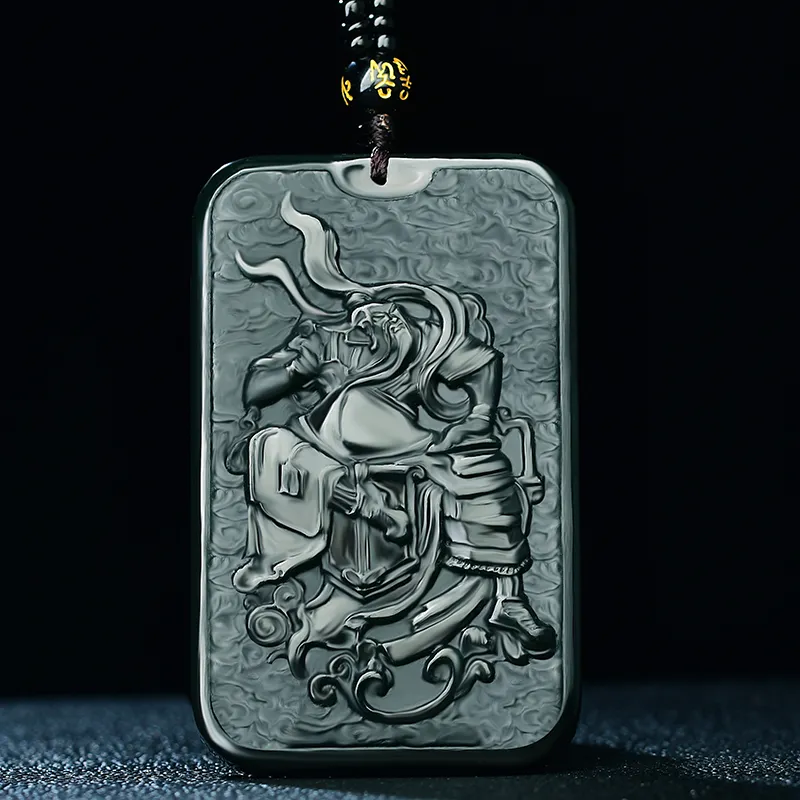 Jade Charm Yao Hetian Jade Necklaces Green Jade Men's-5