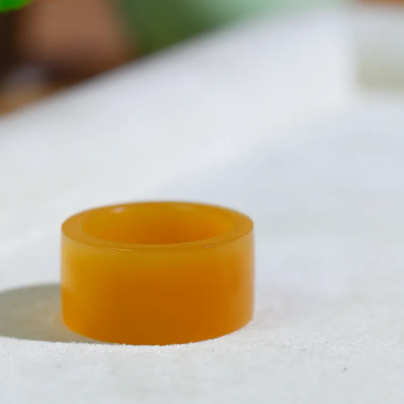 Jade Charm Yao Hetian Jade Rings Sugar Jade Unisex-1