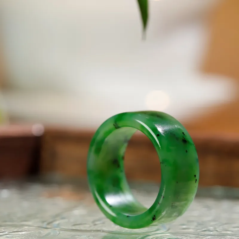 Jade Charm Yao Hetian Jade Rings Jasper Unisex-3