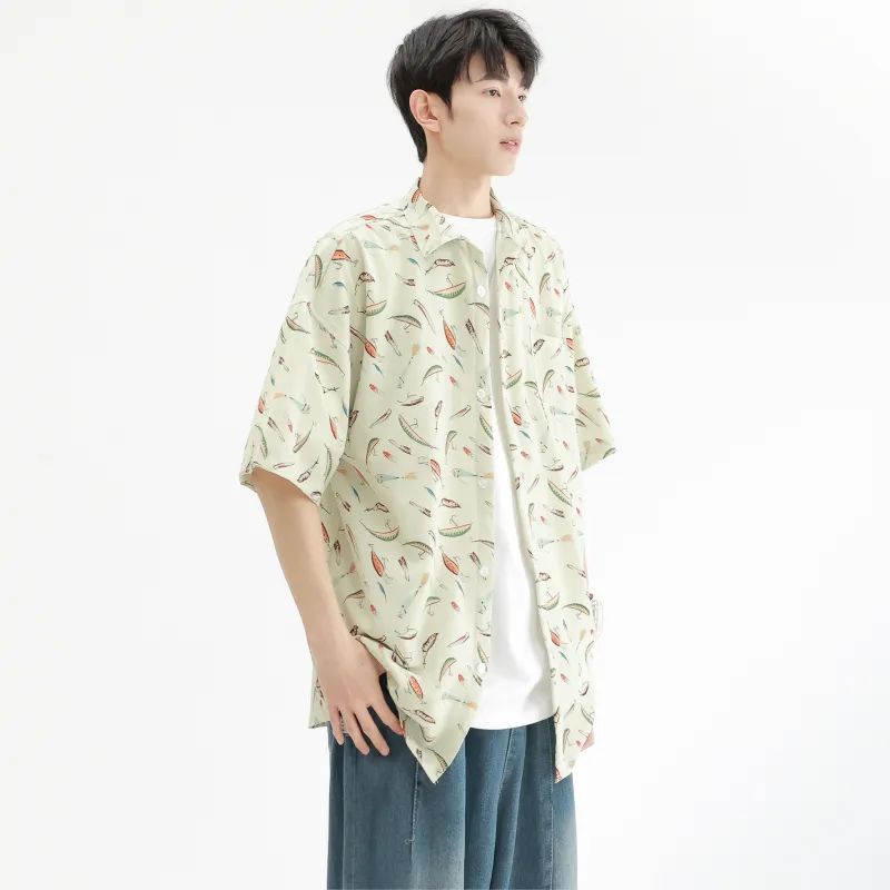 BIENKIMIIYE Shirts Unisex Erhai Apricot-6