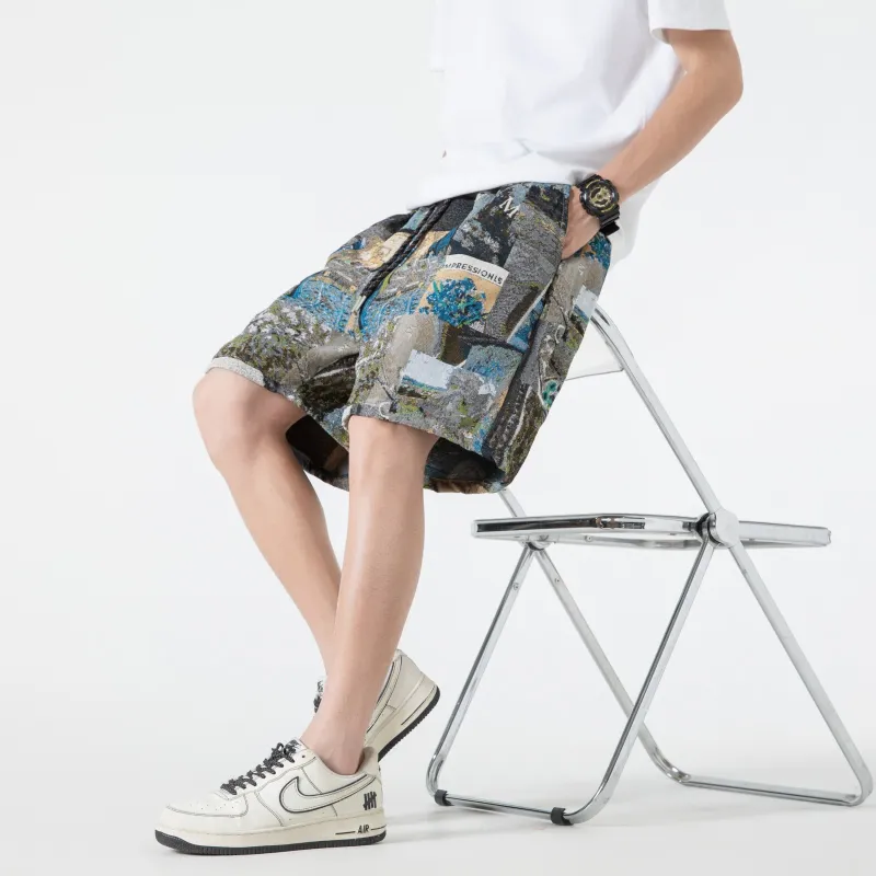 BIENKIMIIYE Casual Shorts Unisex Prussian Blue-4