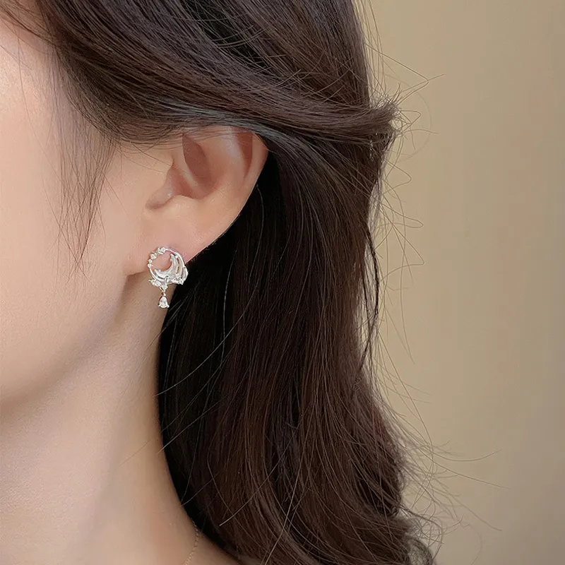 MINTLEAF S925 Silver Earrings Women's Silver White-1
