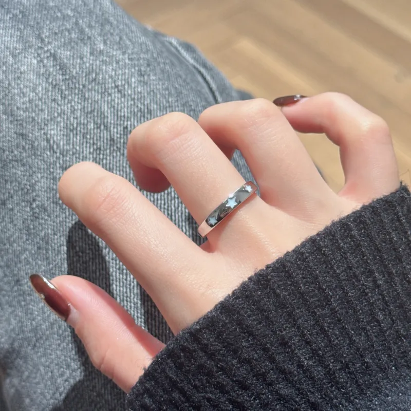 MINTLEAF S925 Silver Rings Unisex Silver White-5