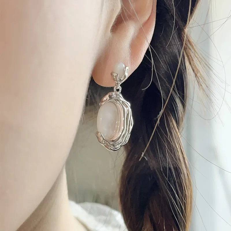 MINTLEAF S925 Silver Earrings Women's Silver White-3
