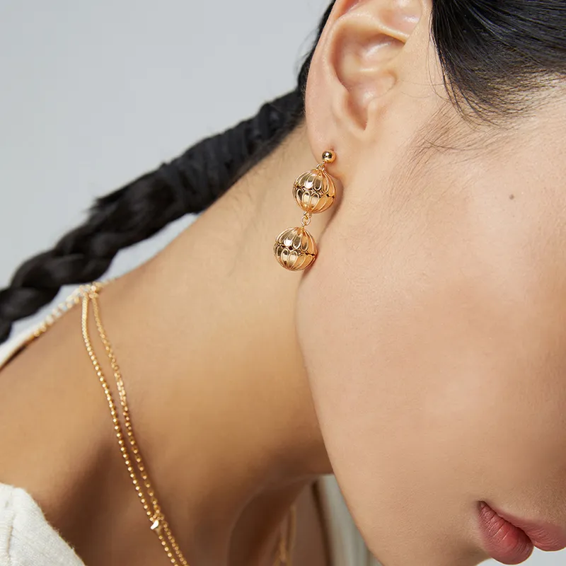 MINTLEAF S925 Silver Earrings Women's Gold-3