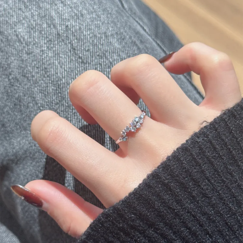 MINTLEAF S925 Silver Rings Unisex Silver White-6