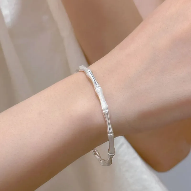 MINTLEAF S999 Fine Silver Sterling Silver Bracelets Women's Silver-4