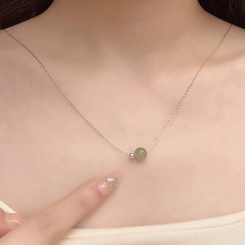 MINTLEAF Necklaces White Jade/Pale Greenish White Jade Women's-1