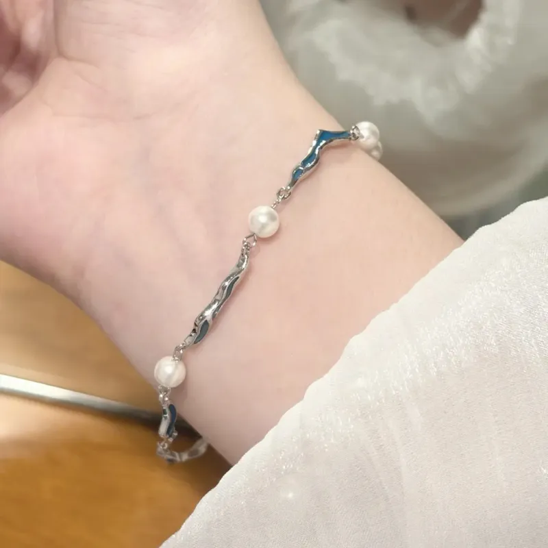 MINTLEAF Copper Bracelets Unisex Silver White-1