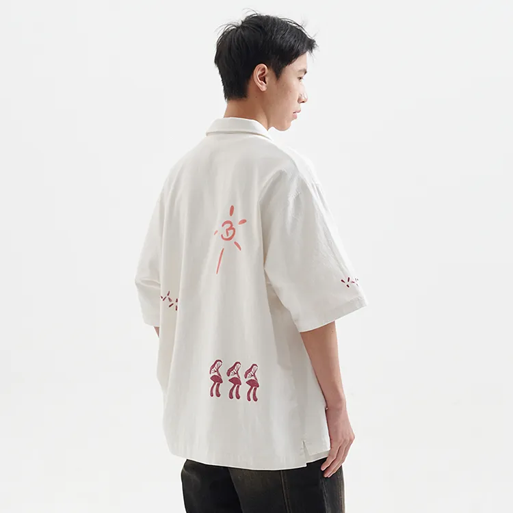 BUTTBILL Shirts Unisex White-3