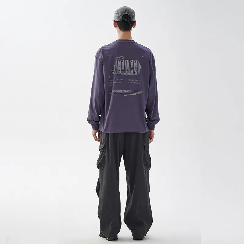 BUTTBILL Long Sleeved T Shirts Unisex-4