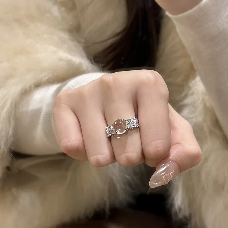 9i Water Foam Jade Rings Unisex-2