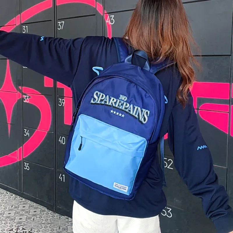 Spare No Pains. Polyester Backpack Regular Unisex White-21