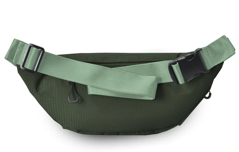 FINITE LOOP Eco-Friendly Fabric One Shoulder Fanny Pack Crossbody Bag Unisex White-7