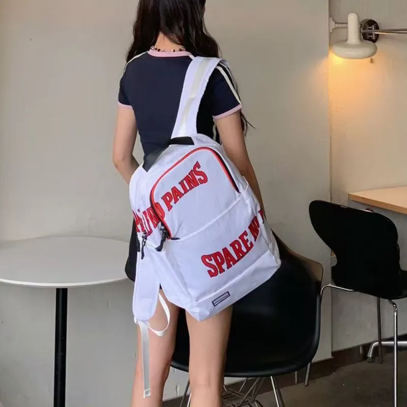 Spare No Pains. Polyester Basketball Backpack Regular Unisex Black Red-9