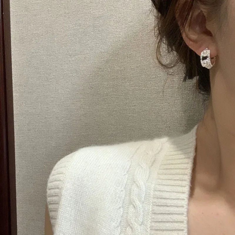 LIANGCAI Alloy Faux Pearl Earrings Women's-1
