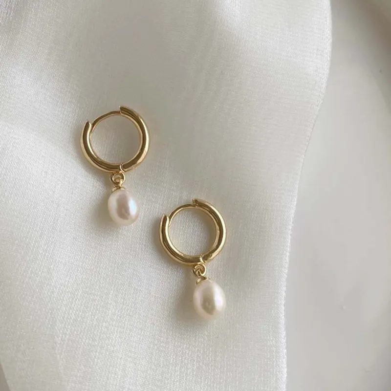 LIANGCAI Alloy Faux Pearl Earrings Women's-4