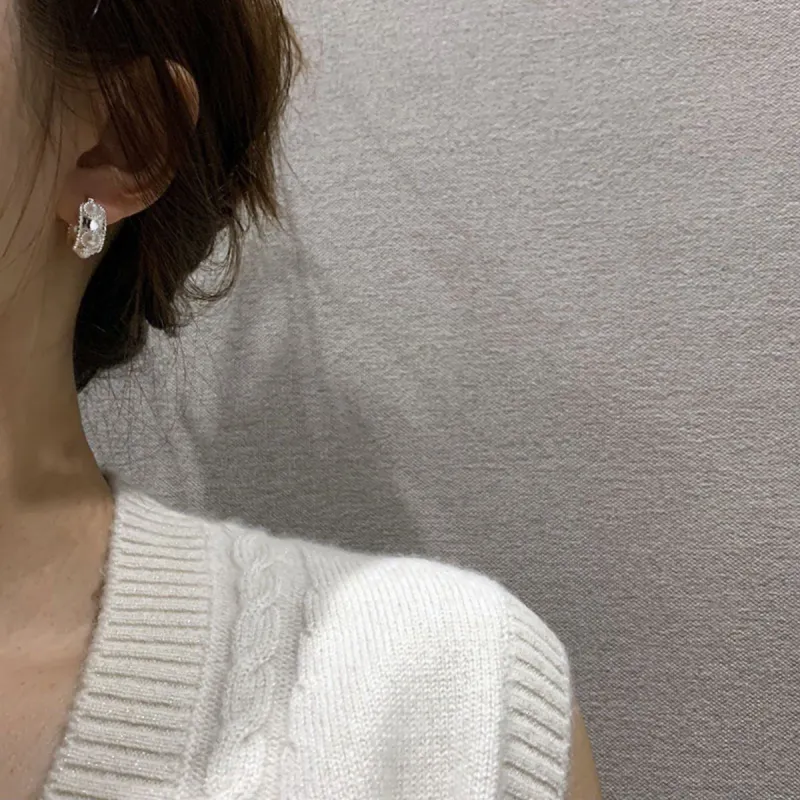 LIANGCAI Alloy Faux Pearl Earrings Women's-2