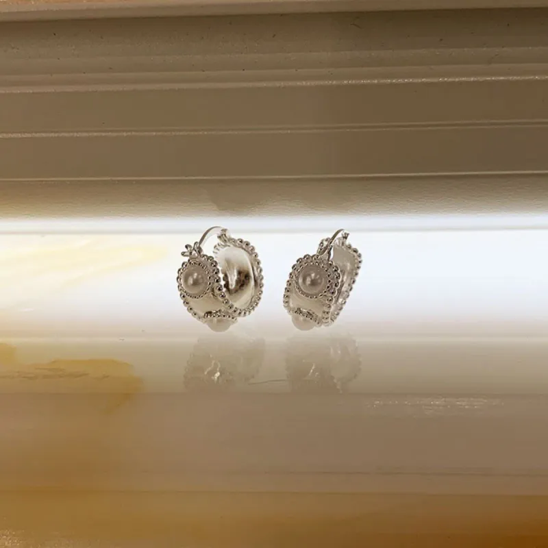 LIANGCAI Alloy Faux Pearl Earrings Women's-3