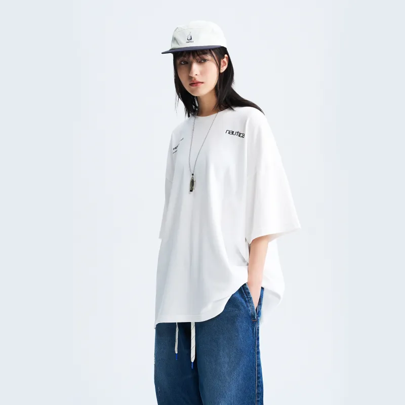 Nautica White Sail T Shirt Unisex-4