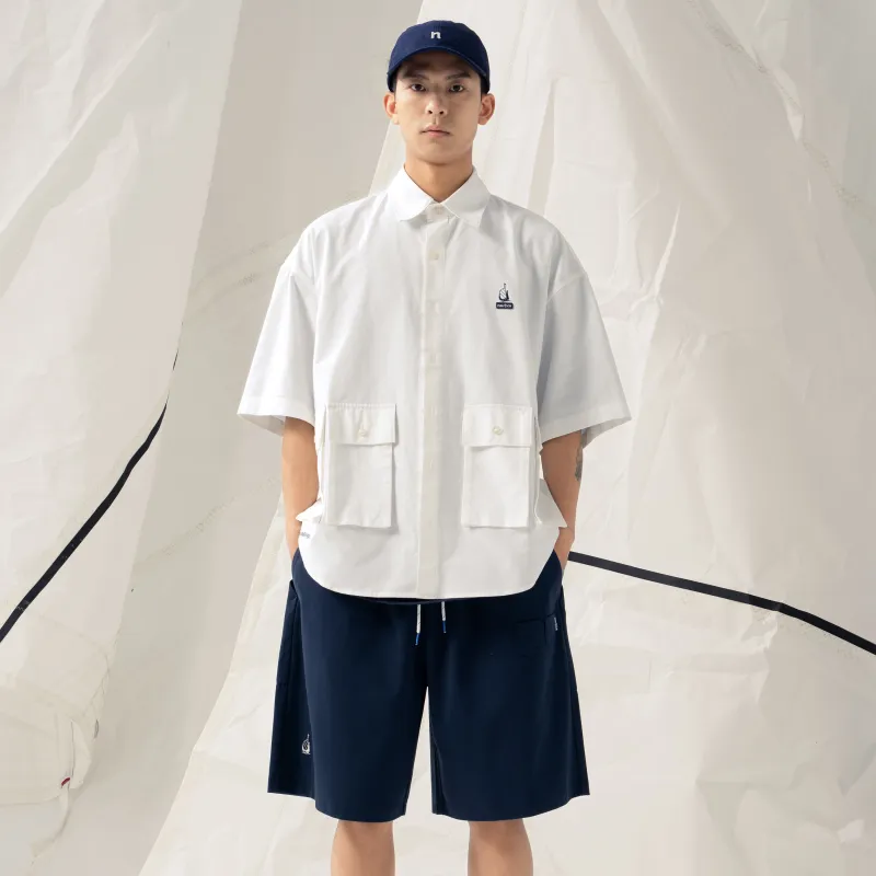 Nautica White Sail Short Sleeved Shirt Unisex White-2