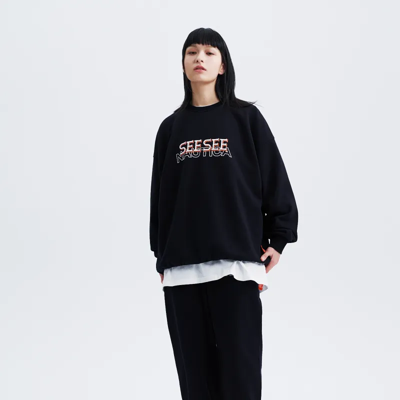 See See X Nautica White Sail Nautica White Sail X SEE SEE Co branded Series Sweatshirts Unisex-20