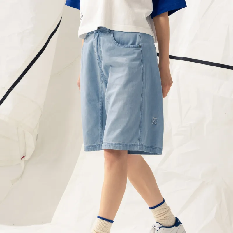 Nautica White Sail Nautica White Sail SS24 Denim Shorts Unisex Light Blue-2