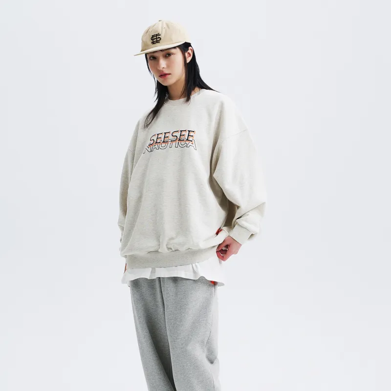 See See X Nautica White Sail Nautica White Sail X SEE SEE Co branded Series Sweatshirts Unisex-14