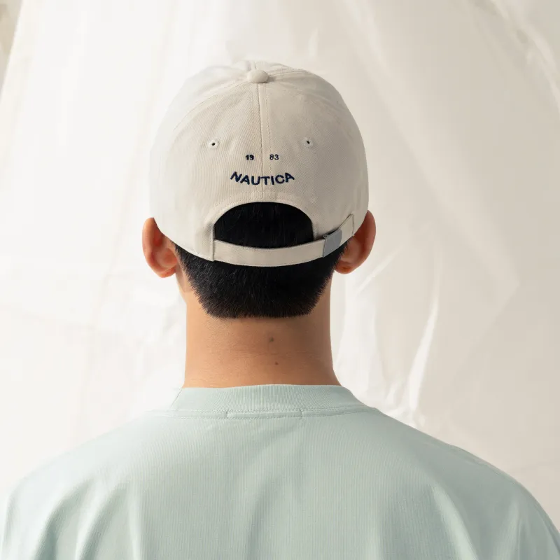 Nautica White Sail Cotton Baseball Caps Unisex-1