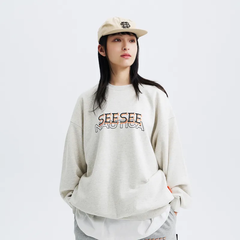 See See X Nautica White Sail Nautica White Sail X SEE SEE Co branded Series Sweatshirts Unisex-11
