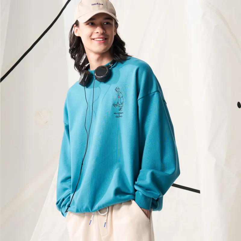 Nautica White Sail Sweatshirt Men's-6