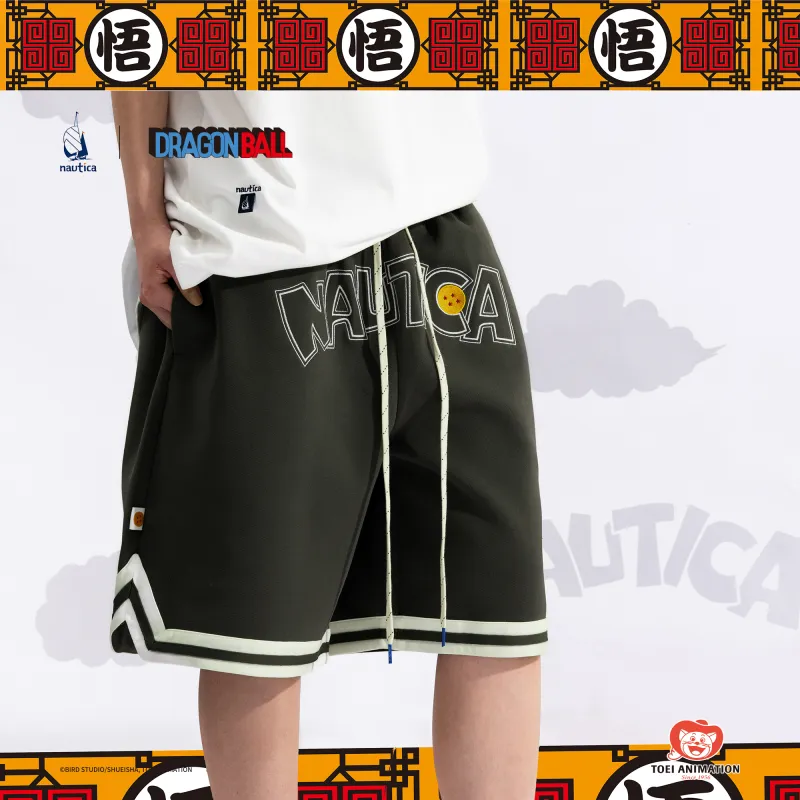 Nautica White Sail x LONGZHULIANMINGXILIE Knitted Fabric Casual Shorts Unisex-16