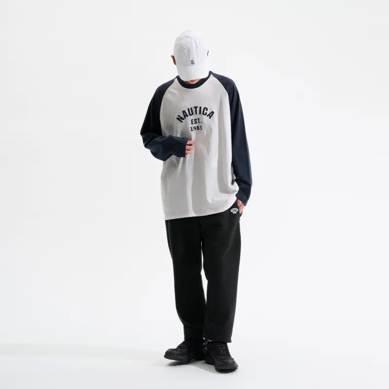 Nautica White Sail Long Sleeved T Shirts Unisex-2