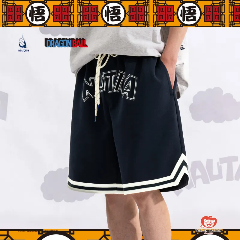 Nautica White Sail x LONGZHULIANMINGXILIE Knitted Fabric Casual Shorts Unisex-9