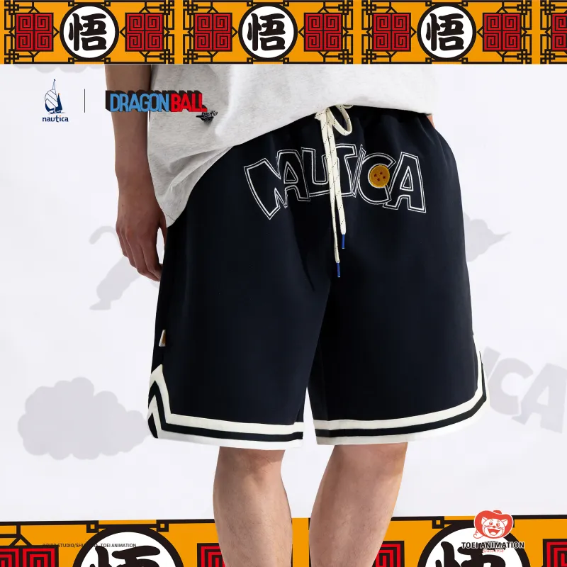 Nautica White Sail x LONGZHULIANMINGXILIE Knitted Fabric Casual Shorts Unisex-11